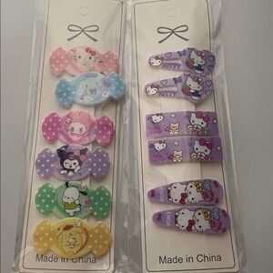 Hello Kitty Pastel Hair Clip Set